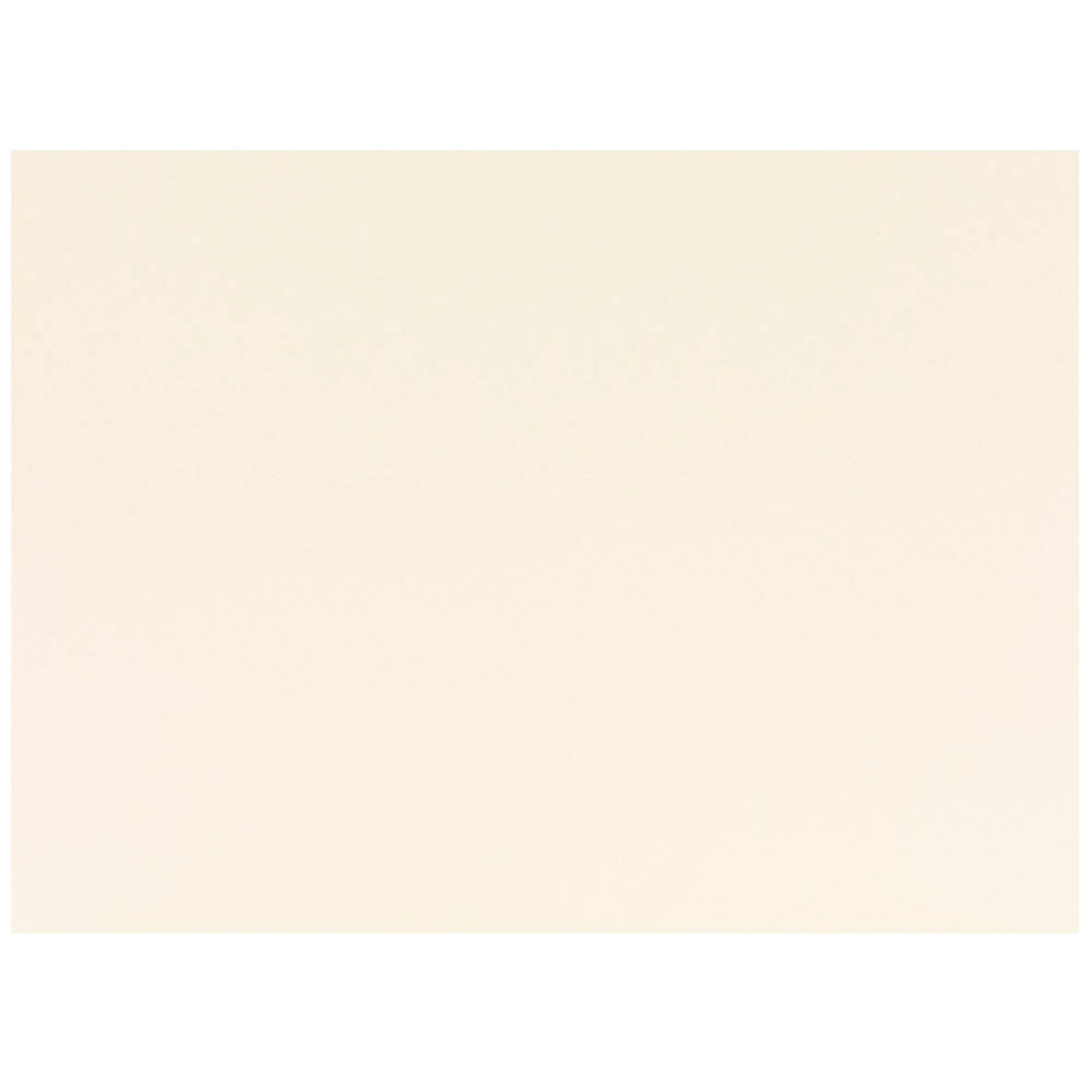 JAM Paper 5" x 6" Ivory Blank Flat Note Cards